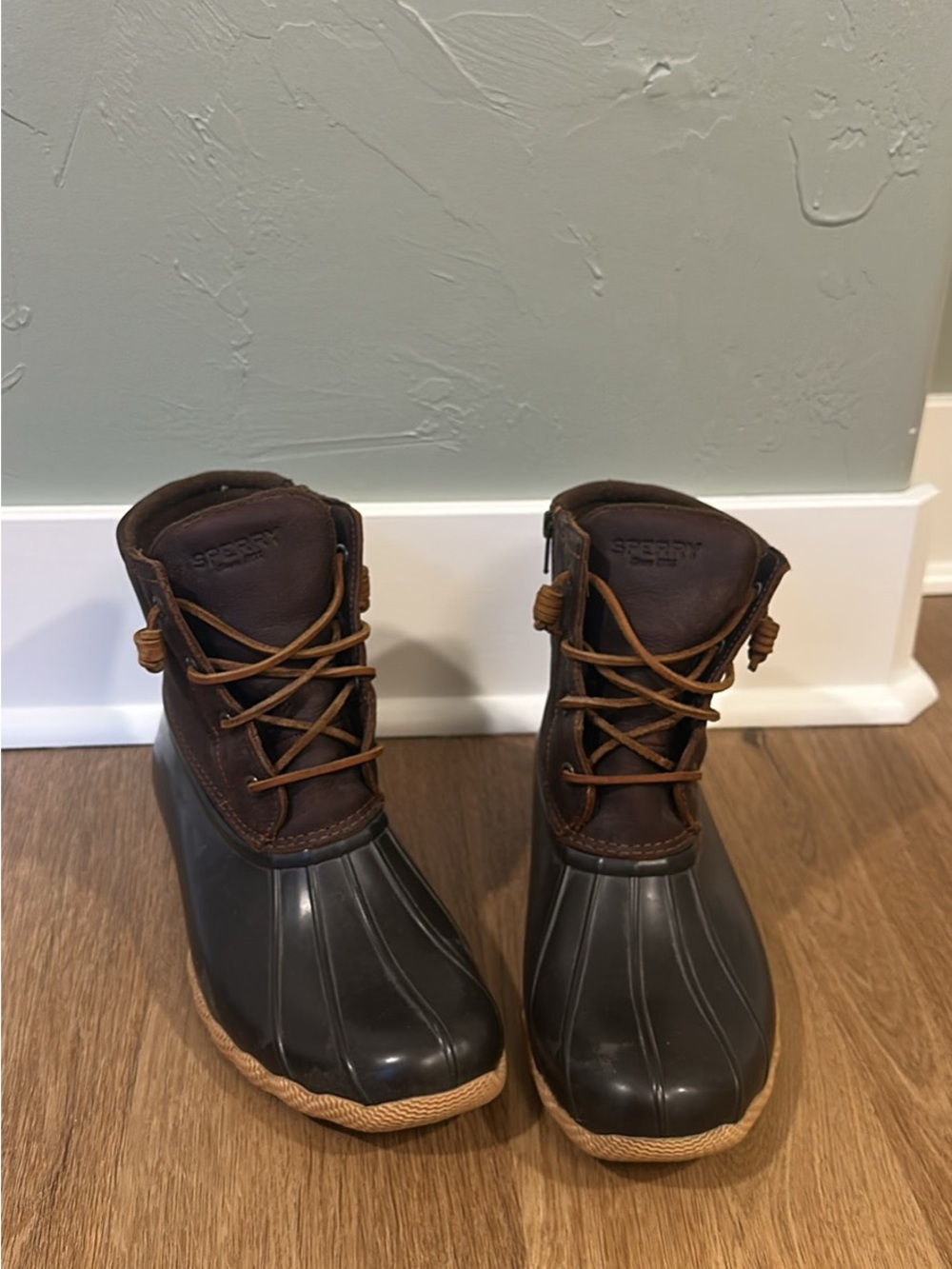 Sperry Brown and Dark Brown Waterproof Duck Boots